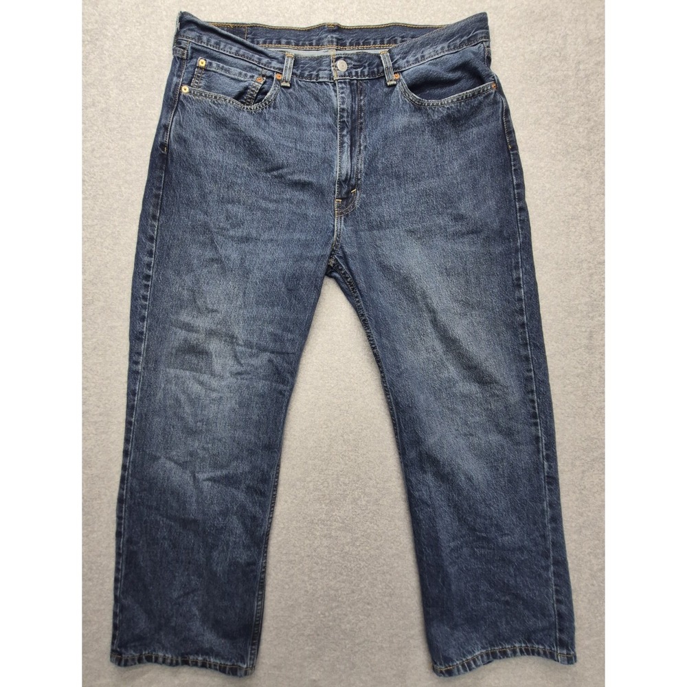 Levis 565 Loose Fit Jeans Mens 36x30 Blue Denim Wide Leg Baggy Silver Tab Style